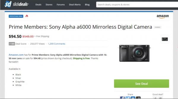 Из-за ошибки Amazon пользователи купили камеры со скидкой в 95%